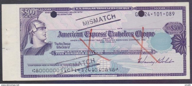 American Express Travelers cheque