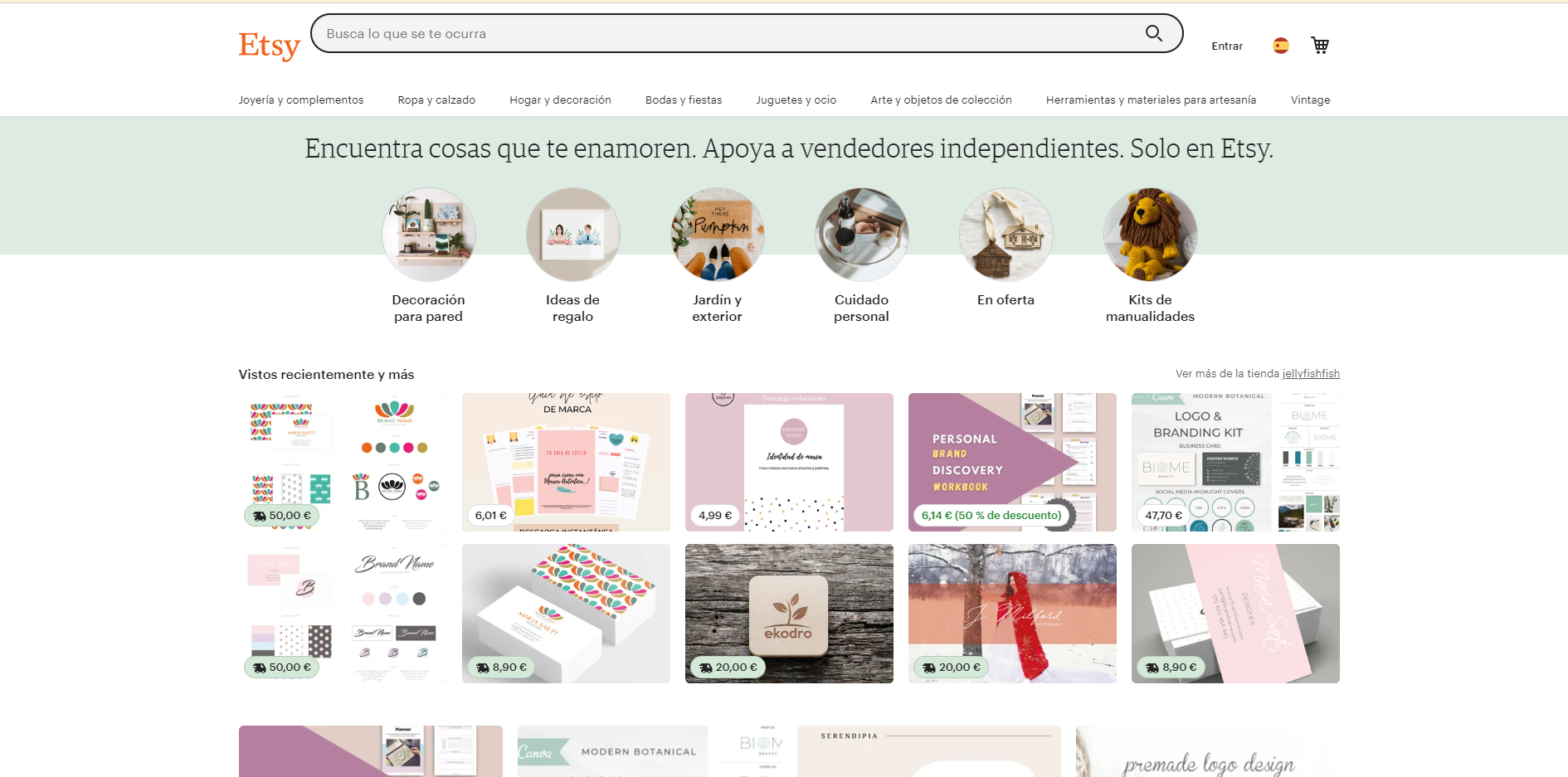 Etsy sitio web