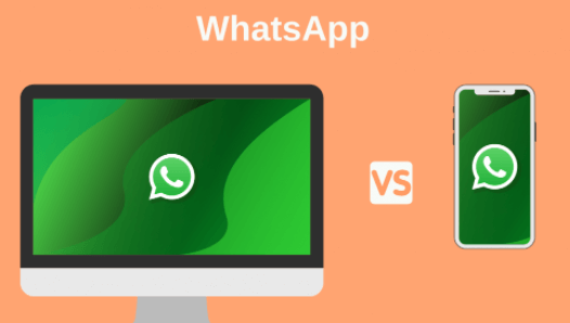 Whatsapp escritorio vs whatsapp móvil.