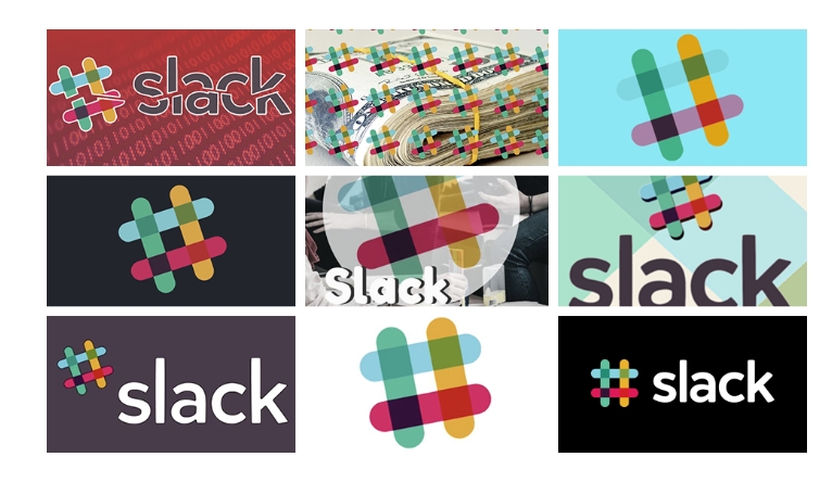 Usos del logo de Slack